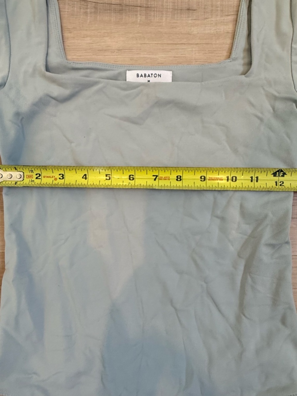 Aritzia Babaton Contour Squareneck Bodysuit In Light Green Size Medium - Picture 4 of 6